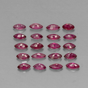 캐럿 천연 핑크 레드 루비 보석, 마퀴즈, 3.6×1.9 mm, VS-SI