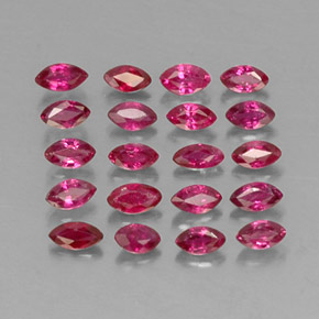 캐럿 천연 핑크 레드 루비 보석, 마퀴즈, 3.5×2 mm, VS-SI