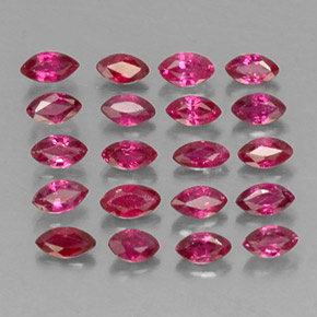 캐럿 천연 핑크 레드 루비 보석, 마퀴즈, 3.5×2 mm, VS-SI