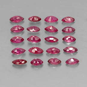 캐럿 천연 핑크 레드 루비 보석, 마퀴즈, 3.5×2 mm, VS-SI