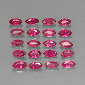 캐럿 천연 핑크 레드 루비 보석, 마퀴즈, 3.8×1.9 mm, VS-SI