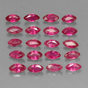 캐럿 천연 핑크 레드 루비 보석, 마퀴즈, 3.8×1.9 mm, VS-SI