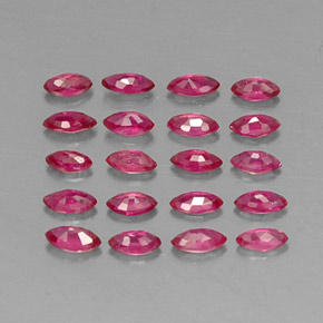 캐럿 천연 핑크 레드 루비 보석, 마퀴즈, 3.8×1.9 mm, VS-SI