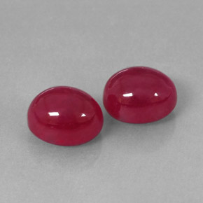 캐럿 천연 핑크 레드 루비 보석, 투명한, 7.8×6.4 mm, 투명/반투명