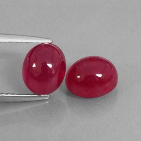 캐럿 천연 핑크 레드 루비 보석, 투명한, 7.8×6.4 mm, 투명/반투명