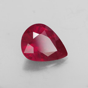 1.78캐럿 천연 바이올렛 레드 루비, 배 모양, 8.7×6.7 mm, SI