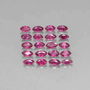 캐럿 천연 핑크 레드 루비 보석, 마퀴즈, 3.5×1.9 mm, VS-SI