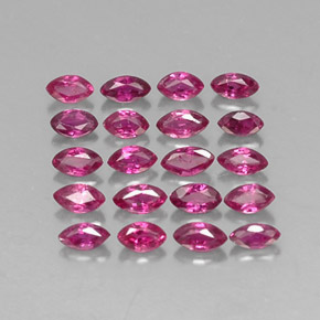 캐럿 천연 핑크 레드 루비 보석, 마퀴즈, 3.5×1.9 mm, VS-SI