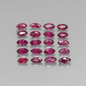 캐럿 천연 핑크 레드 루비 보석, 마퀴즈, 3.7×1.9 mm, VS-SI
