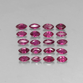 캐럿 천연 핑크 레드 루비 보석, 마퀴즈, 3.7×2 mm, VS-SI