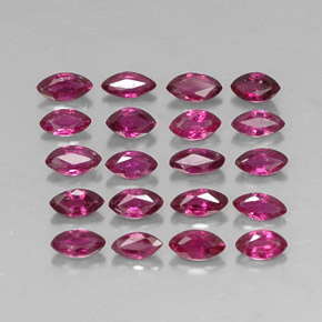 캐럿 천연 핑크 레드 루비 보석, 마퀴즈, 3.7×2 mm, VS-SI