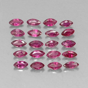 캐럿 천연 핑크 레드 루비 보석, 마퀴즈, 3.7×2 mm, VS-SI