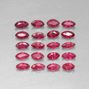캐럿 천연 핑크 레드 루비 보석, 마퀴즈, 3.5×1.8 mm, VS-SI