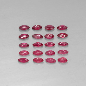 캐럿 천연 핑크 레드 루비 보석, 마퀴즈, 3.5×1.8 mm, VS-SI