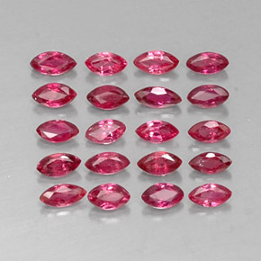 캐럿 천연 핑크 레드 루비 보석, 마퀴즈, 3.5×1.8 mm, VS-SI