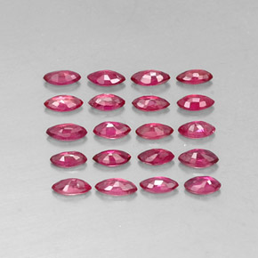 캐럿 천연 핑크 레드 루비 보석, 마퀴즈, 3.6×1.7 mm, VS-SI