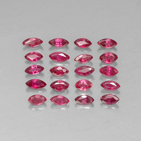 캐럿 천연 핑크 레드 루비 보석, 마퀴즈, 3.7×1.8 mm, VS-SI