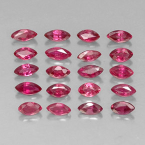 캐럿 천연 핑크 레드 루비 보석, 마퀴즈, 3.7×1.8 mm, VS-SI