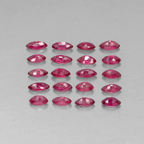캐럿 천연 핑크 레드 루비 보석, 마퀴즈, 3.7×1.8 mm, VS-SI