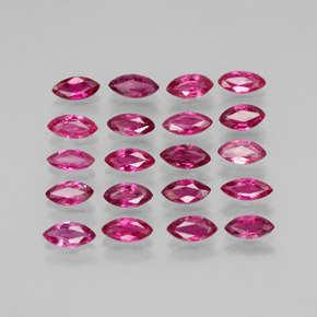 캐럿 천연 핑크 레드 루비 보석, 마퀴즈, 3.8×1.8 mm, VS-SI