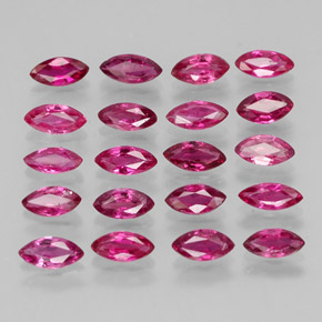 캐럿 천연 핑크 레드 루비 보석, 마퀴즈, 3.8×1.8 mm, VS-SI