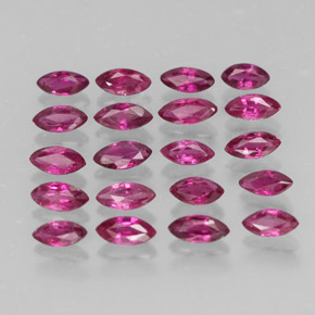캐럿 천연 핑크 레드 루비 보석, 마퀴즈, 3.8×1.8 mm, VS-SI