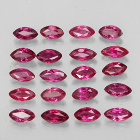 캐럿 천연 핑크 레드 루비 보석, 마퀴즈, 3.8×2.1 mm, VS-SI