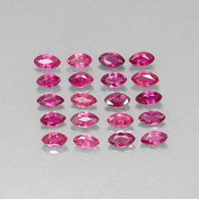 캐럿 천연 핑크 레드 루비 보석, 마퀴즈, 3.8×2.1 mm, VS-SI