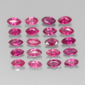 캐럿 천연 핑크 레드 루비 보석, 마퀴즈, 3.8×2.1 mm, VS-SI