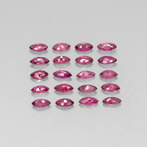 캐럿 천연 핑크 레드 루비 보석, 마퀴즈, 3.8×1.9 mm, VS-SI