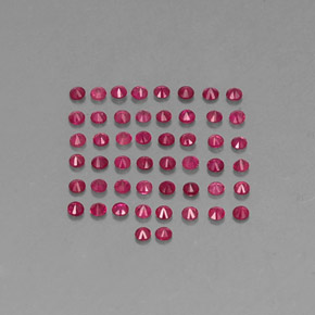 캐럿 천연 핑크 레드 루비 보석, 라운드 컷, 1.74 mm, SI