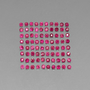 캐럿 천연 핑크 레드 루비 보석, 라운드 컷, 1.64 mm, SI