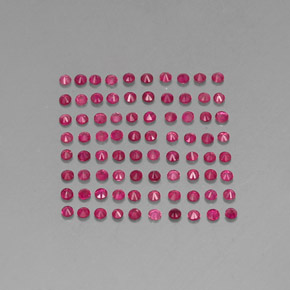 캐럿 천연 핑크 레드 루비 보석, 라운드 컷, 1.64 mm, SI