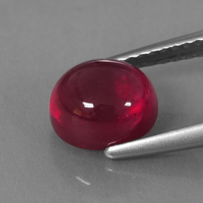 2.65캐럿 천연 레드 루비, 투명한, 7.5×6.5 mm, 투명/반투명