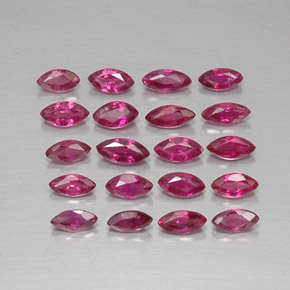 캐럿 천연 핑크 레드 루비 보석, 마퀴즈, 3.9×1.8 mm, VS-SI