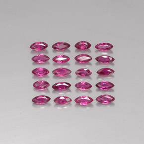 캐럿 천연 핑크 레드 루비 보석, 마퀴즈, 3.8×2 mm, VS-SI