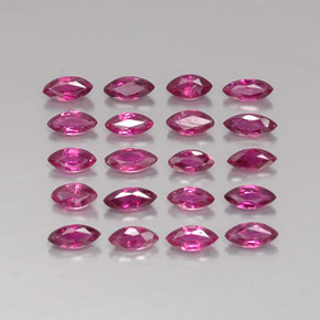 캐럿 천연 핑크 레드 루비 보석, 마퀴즈, 3.8×2 mm, VS-SI