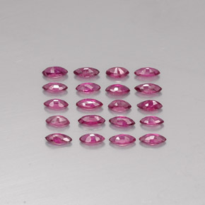 캐럿 천연 핑크 레드 루비 보석, 마퀴즈, 3.8×2 mm, VS-SI