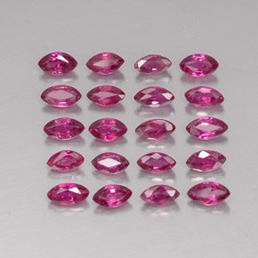 캐럿 천연 핑크 레드 루비 보석, 마퀴즈, 3.7×2 mm, VS-SI