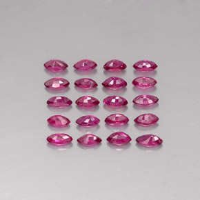 캐럿 천연 핑크 레드 루비 보석, 마퀴즈, 3.7×2 mm, VS-SI