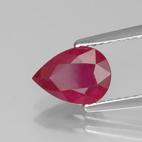 1.41캐럿 천연 핑크 레드 루비, 배 모양, 8.2×6 mm, VS-SI