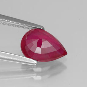 1.41캐럿 천연 핑크 레드 루비, 배 모양, 8.2×6 mm, VS-SI