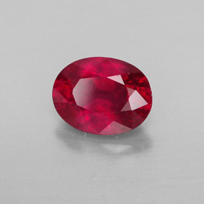 1.60캐럿 천연 핑크 레드 루비, 타원형 컷, 7.8×6 mm, VS-SI
