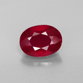 1.83캐럿 천연 레드 루비, 타원형 컷, 8.1×6 mm, VS-SI