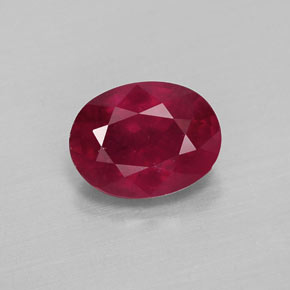 1.82캐럿 천연 핑크 레드 루비, 타원형 컷, 8.1×6.2 mm, VS-SI