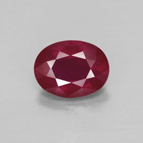 1.83캐럿 천연 핑크 레드 루비, 타원형 컷, 8.2×6.2 mm, VS-SI