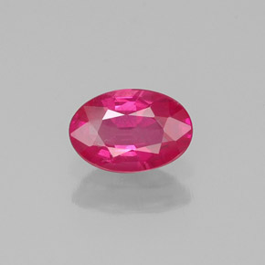 0.32캐럿 천연 바이올렛 레드 루비, 타원형 컷, 4.8×3.7 mm, VS-SI
