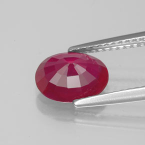 1.93캐럿 천연 핑크 레드 루비, 타원형 컷, 8.8×6.8 mm, VS-SI