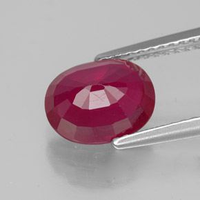 2.72캐럿 천연 핑크 레드 루비, 타원형 컷, 9×7.1 mm, VS-SI