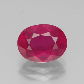 2.55캐럿 천연 핑크 레드 루비, 타원형 컷, 8.8×6.8 mm, VS-SI